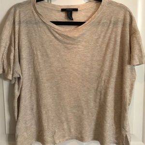 {forever 21} crop oversized tee